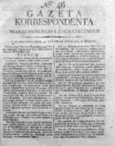 Korespondent Warszawski Donoszący Wiadomości Krajowe i Zagraniczne 1810, Nr 46