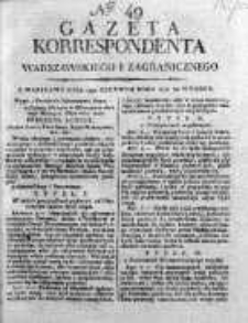 Korespondent Warszawski Donoszący Wiadomości Krajowe i Zagraniczne 1810, Nr 49