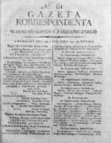 Korespondent Warszawski Donoszący Wiadomości Krajowe i Zagraniczne 1810, Nr 61
