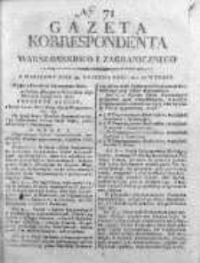 Korespondent Warszawski Donoszący Wiadomości Krajowe i Zagraniczne 1810, Nr 71