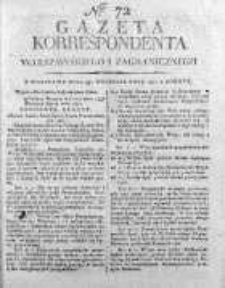 Korespondent Warszawski Donoszący Wiadomości Krajowe i Zagraniczne 1810, Nr 72