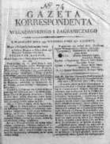 Korespondent Warszawski Donoszący Wiadomości Krajowe i Zagraniczne 1810, Nr 74