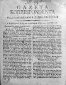 Korespondent Warszawski Donoszący Wiadomości Krajowe i Zagraniczne 1810, Nr 75