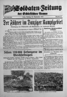 Soldaten = Zeitung der Schlesischen Armee 22 September 1939 nr 15