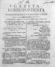 Korespondent Warszawski Donoszący Wiadomości Krajowe i Zagraniczne 1812, Nr 16