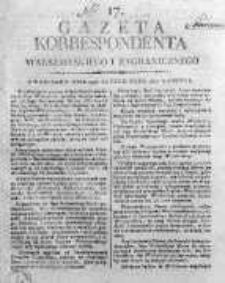 Korespondent Warszawski Donoszący Wiadomości Krajowe i Zagraniczne 1812, Nr 17