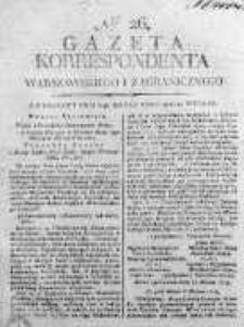 Korespondent Warszawski Donoszący Wiadomości Krajowe i Zagraniczne 1812, Nr 26