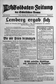 Soldaten = Zeitung der Schlesischen Armee 24 September 1939 nr 17