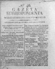 Korespondent Warszawski Donoszący Wiadomości Krajowe i Zagraniczne 1812, Nr 46