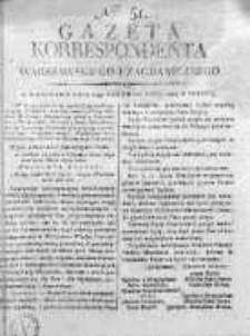 Korespondent Warszawski Donoszący Wiadomości Krajowe i Zagraniczne 1812, Nr 51