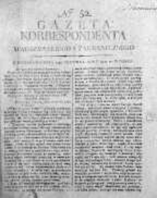 Korespondent Warszawski Donoszący Wiadomości Krajowe i Zagraniczne 1812, Nr 52