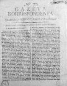 Korespondent Warszawski Donoszący Wiadomości Krajowe i Zagraniczne 1812, Nr 72