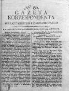 Korespondent Warszawski Donoszący Wiadomości Krajowe i Zagraniczne 1812, Nr 80