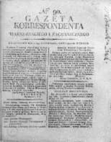 Korespondent Warszawski Donoszący Wiadomości Krajowe i Zagraniczne 1812, Nr 90
