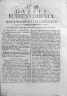 Korespondent Warszawski Donoszący Wiadomości Krajowe i Zagraniczne 1812, Nr 98