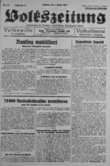 Volkszeitung 1 sierpień 1937 nr 209