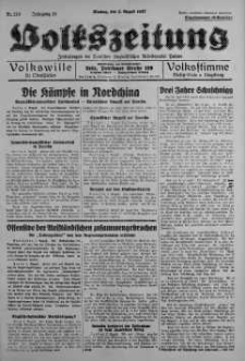 Volkszeitung 2 sierpień 1937 nr 210