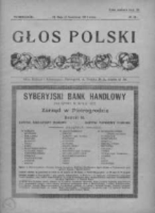 Głos Polski. Tygodnik ilustrowany polityczny, społeczny i literacki 1915, Nr 21