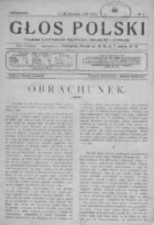Głos Polski. Tygodnik ilustrowany polityczny, społeczny i literacki 1916, Nr 1