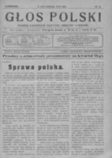 Głos Polski. Tygodnik ilustrowany polityczny, społeczny i literacki 1916, Nr 14
