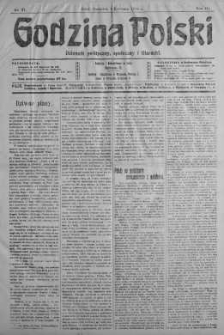 Godzina Polski : dziennik polityczny, społeczny i literacki 4 kwiecień 1918 nr 91