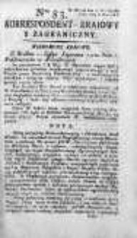 Korespondent Warszawski Donoszący Wiadomości Krajowe i Zagraniczne 1793, Nr 83