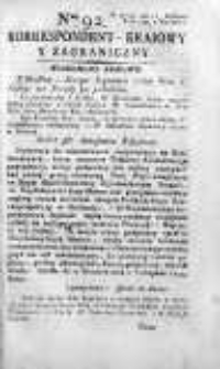 Korespondent Warszawski Donoszący Wiadomości Krajowe i Zagraniczne 1793, Nr 92