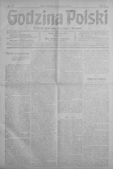 Godzina Polski : dziennik polityczny, społeczny i literacki 11 kwiecień 1918 nr 98