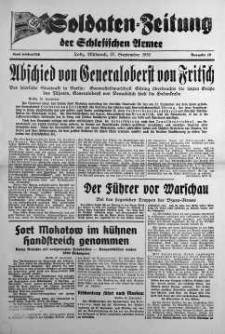 Soldaten = Zeitung der Schlesischen Armee 27 September 1939 nr 19