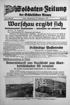 Soldaten = Zeitung der Schlesischen Armee 28 September 1939 nr 20