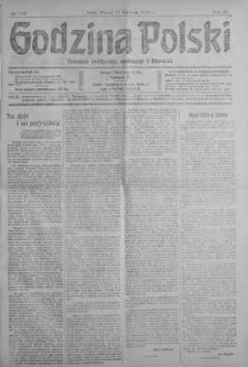Godzina Polski : dziennik polityczny, społeczny i literacki 16 kwiecień 1918 nr 103