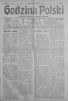 Godzina Polski : dziennik polityczny, społeczny i literacki 24 kwiecień 1918 nr 111