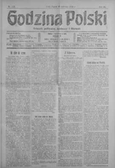 Godzina Polski : dziennik polityczny, społeczny i literacki 26 kwiecień 1918 nr 113