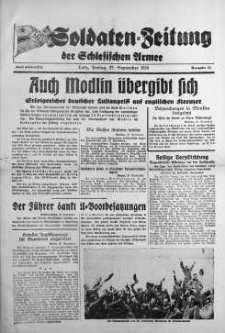 Soldaten = Zeitung der Schlesischen Armee 29 September 1939 nr 21