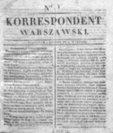 Korespondent Warszawski, 1832, I, Nr 1