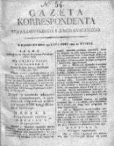 Gazeta Korrespondenta Warszawskiego i Zagranicznego 1818 II, Nr 54