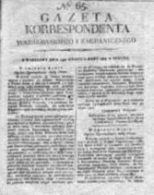 Gazeta Korrespondenta Warszawskiego i Zagranicznego 1818 II, Nr 65