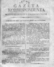 Gazeta Korrespondenta Warszawskiego i Zagranicznego 1818 II, Nr 74
