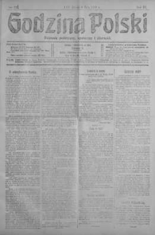 Godzina Polski : dziennik polityczny, społeczny i literacki 4 maj 1918 nr 121