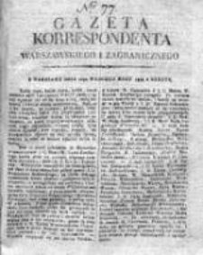 Gazeta Korrespondenta Warszawskiego i Zagranicznego 1818 II, Nr 77