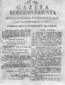 Gazeta Korrespondenta Warszawskiego i Zagranicznego 1818 II, Nr 79