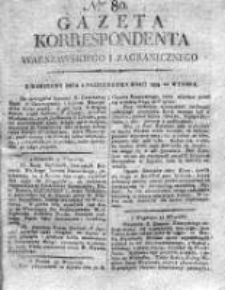 Gazeta Korrespondenta Warszawskiego i Zagranicznego 1818 II, Nr 80