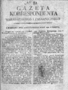 Gazeta Korrespondenta Warszawskiego i Zagranicznego 1818 II, Nr 81
