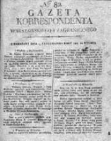 Gazeta Korrespondenta Warszawskiego i Zagranicznego 1818 II, Nr 82