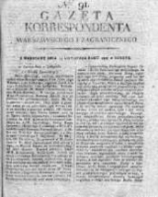 Gazeta Korrespondenta Warszawskiego i Zagranicznego 1818 II, Nr 91