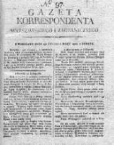 Gazeta Korrespondenta Warszawskiego i Zagranicznego 1818 II, Nr 97