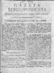 Gazeta Korrespondenta Warszawskiego i Zagranicznego 1818 II, Nr 103
