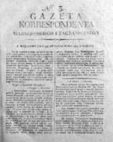 Gazeta Korrespondenta Warszawskiego i Zagranicznego 1819 I, Nr 3