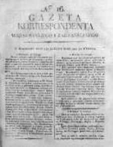Gazeta Korrespondenta Warszawskiego i Zagranicznego 1819 I, Nr 16