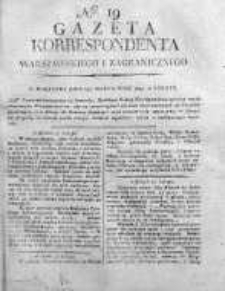 Gazeta Korrespondenta Warszawskiego i Zagranicznego 1819 I, Nr 19